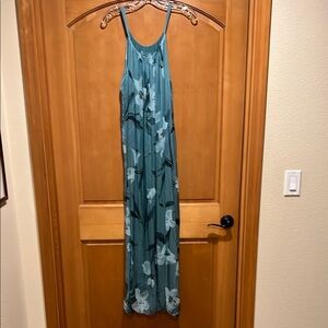 Teal Meo Meli Sleeveless Maxi Sundress